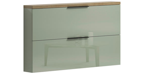 HÄNGESCHUHSCHRANK 140/82/19 cm - Eichefarben/Schwarz, Design, Holzwerkstoff/Metall (140/82/19cm) - Xora