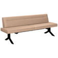 SITZBANK 220/87/70 cm  in Beige  - Beige/Schwarz, KONVENTIONELL, Textil/Metall (220/87/70cm) - Moderano