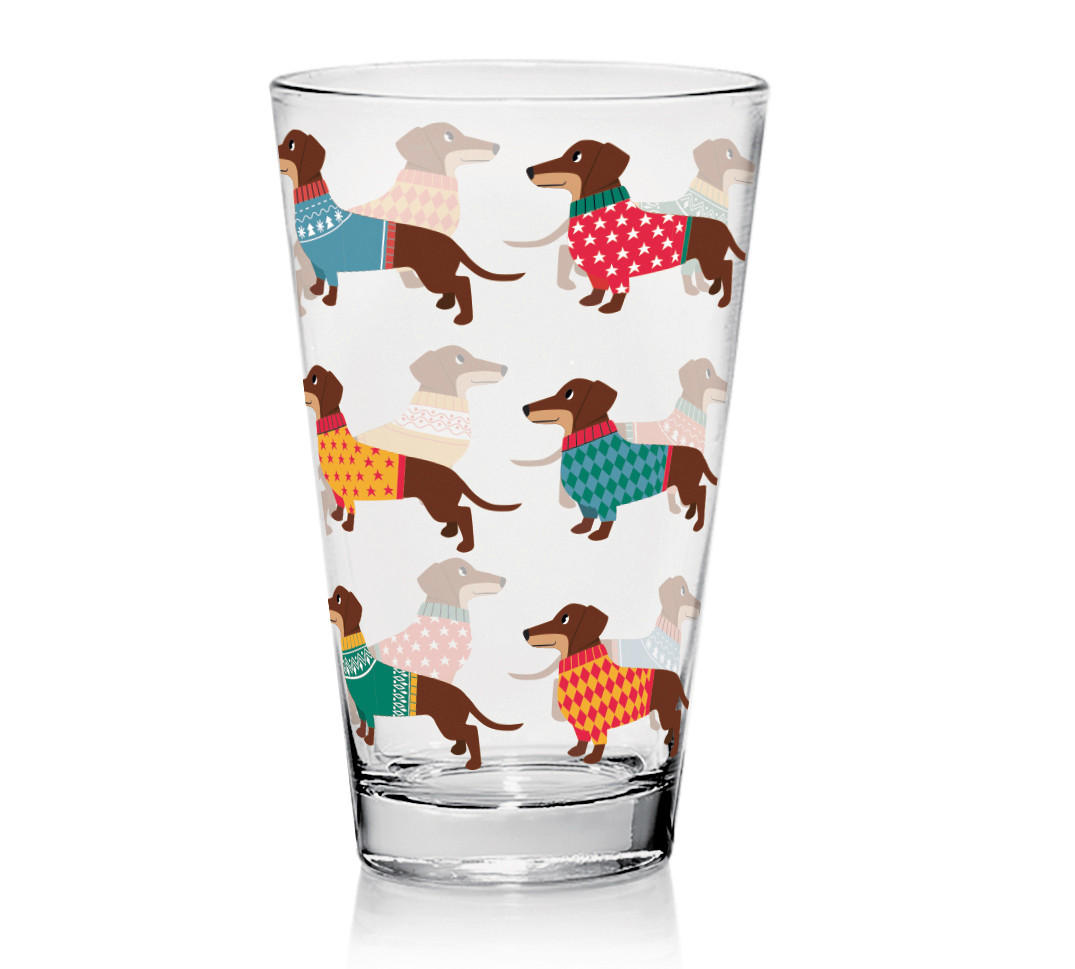 POHÁR 310 ml  - barna/piros, Basics, üveg (0,31l)