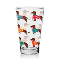 POHÁR 310 ml  - barna/piros, Basics, üveg (0,31l)