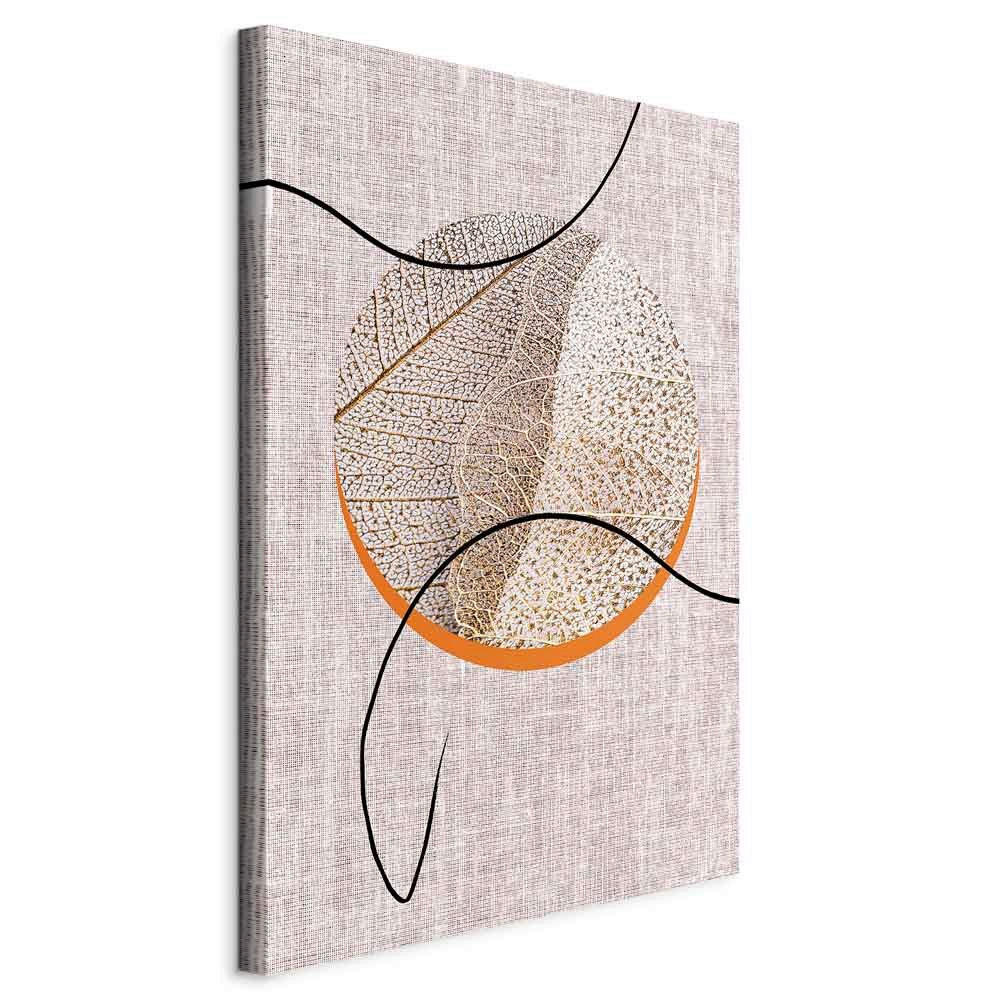 CANVASTAVLA 40/60/1.2 cm  - orange/cappuccino, Basics, trämaterial/textil (40/60/1.2cm) - artgeist