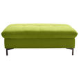 HOCKER in Textil Limette  - Limette/Schwarz, Design, Textil (124/46/68cm) - Xora