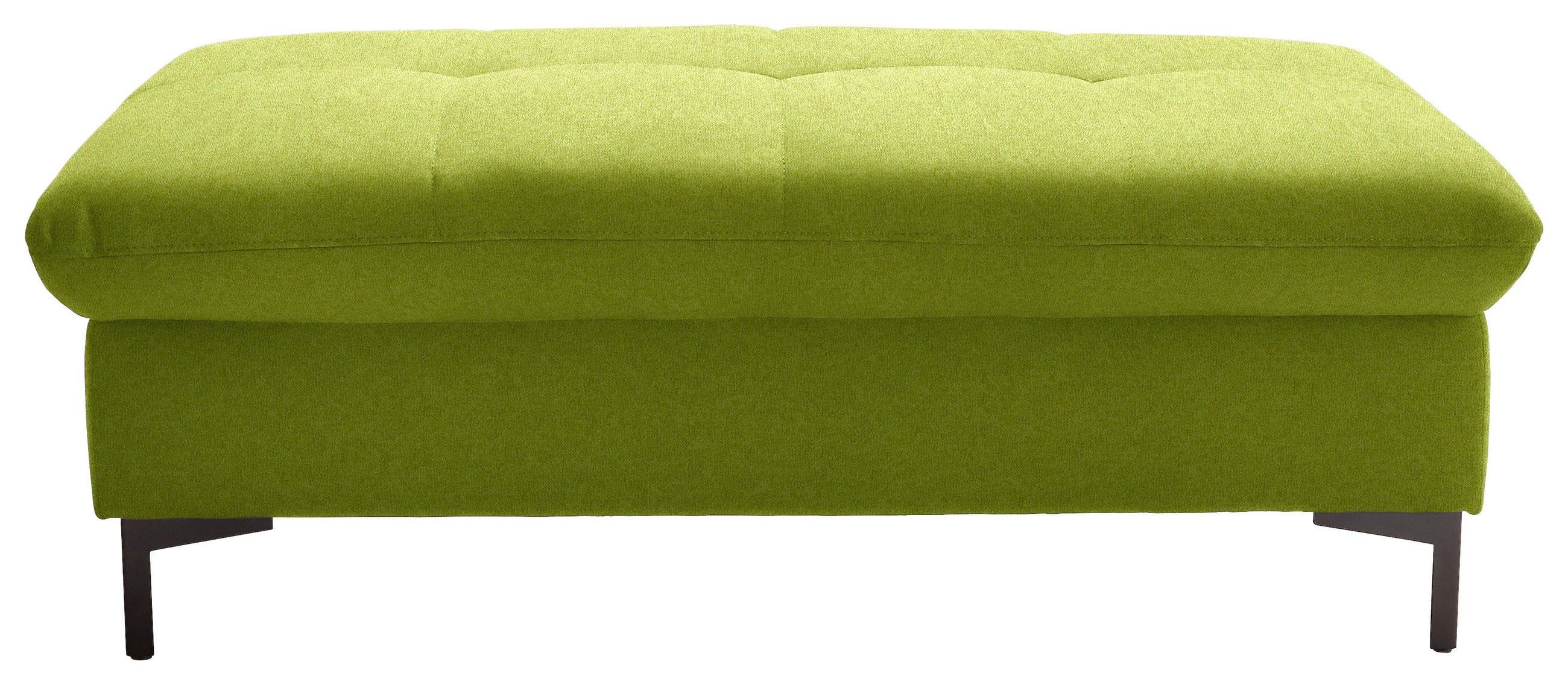 HOCKER in Textil Limette  - Limette/Schwarz, Design, Textil (124/46/68cm) - Xora