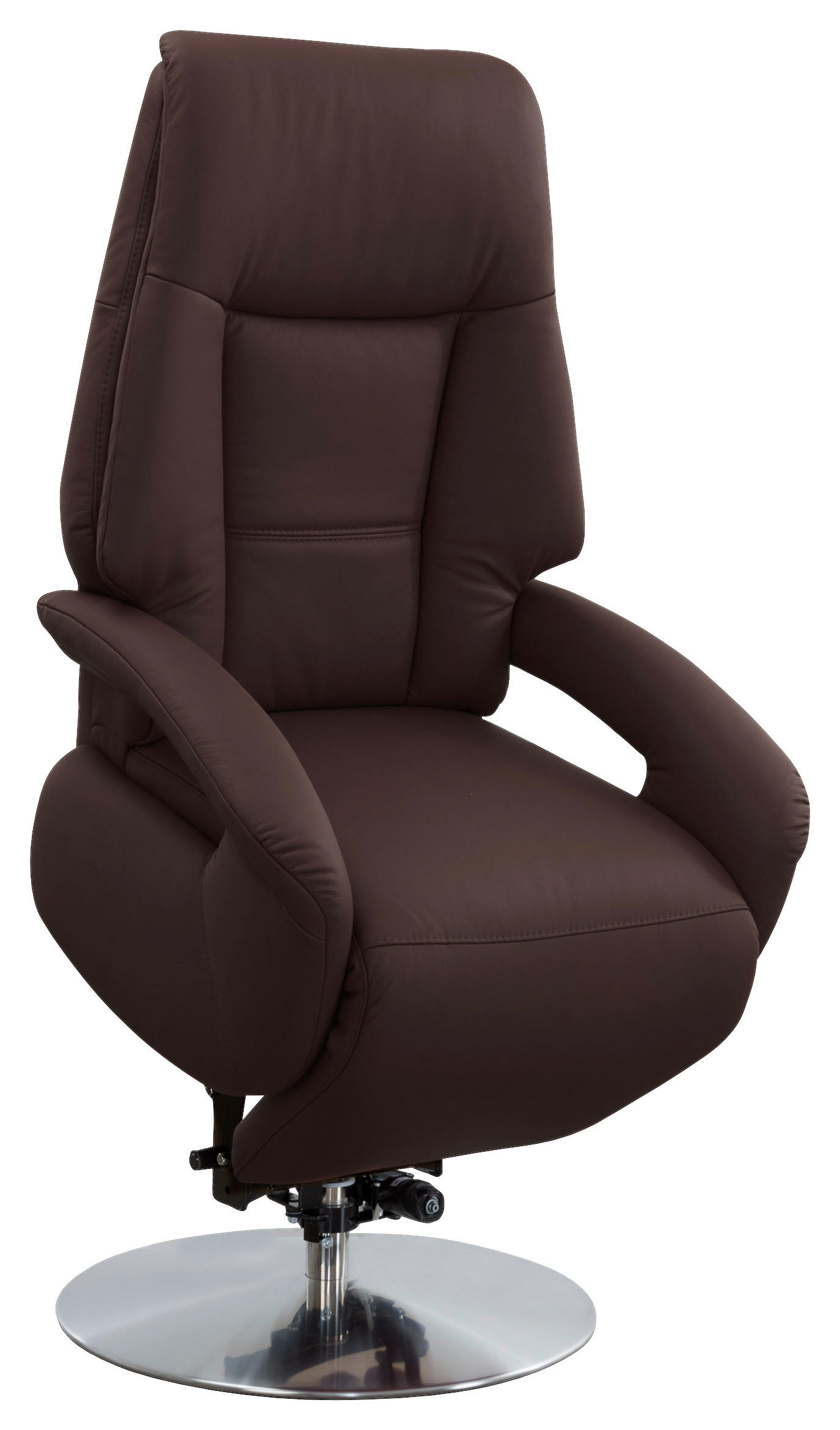 Thumbnail - Sit & More Relaxsessel, Mokka, Leder, Echtleder, Nappaleder, 74x111x77 cm, Goldenes M, Made in Europe, DGM-Klimapakt, Au...