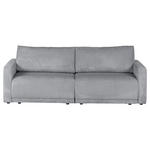 2,5-SITZER in Cord Hellgrau  - Hellgrau/Schwarz, Design, Kunststoff/Textil (240/70/125cm) - Xora