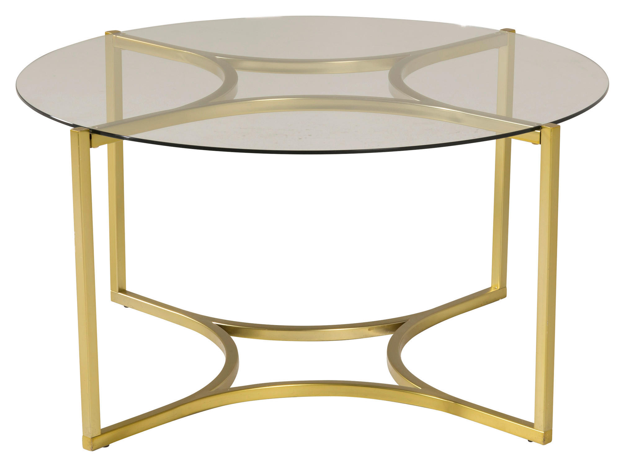 SOFFBORD i metall, glas 90/90/45 cm  - mässingsfärgad, Design, metall/glas (90/90/45cm) - Livetastic