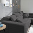 ECKSOFA in Mikrofaser Grau  - Chromfarben/Grau, Design, Textil/Metall (301/207cm) - Xora