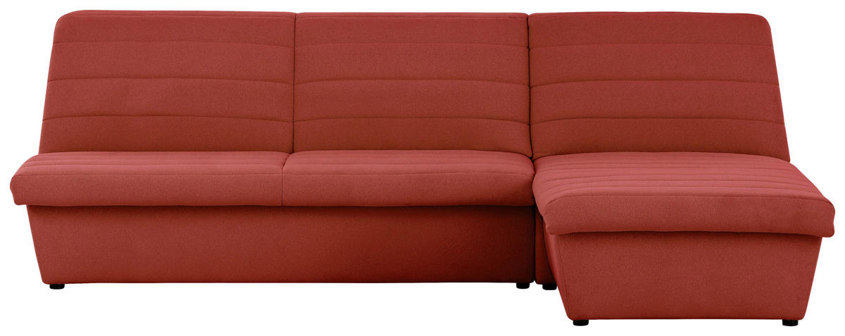 ECKSOFA Looks VIII Orange Webstoff  - Schwarz/Orange, Design, Kunststoff/Textil (274/168cm) - LOOKS by W.Joop