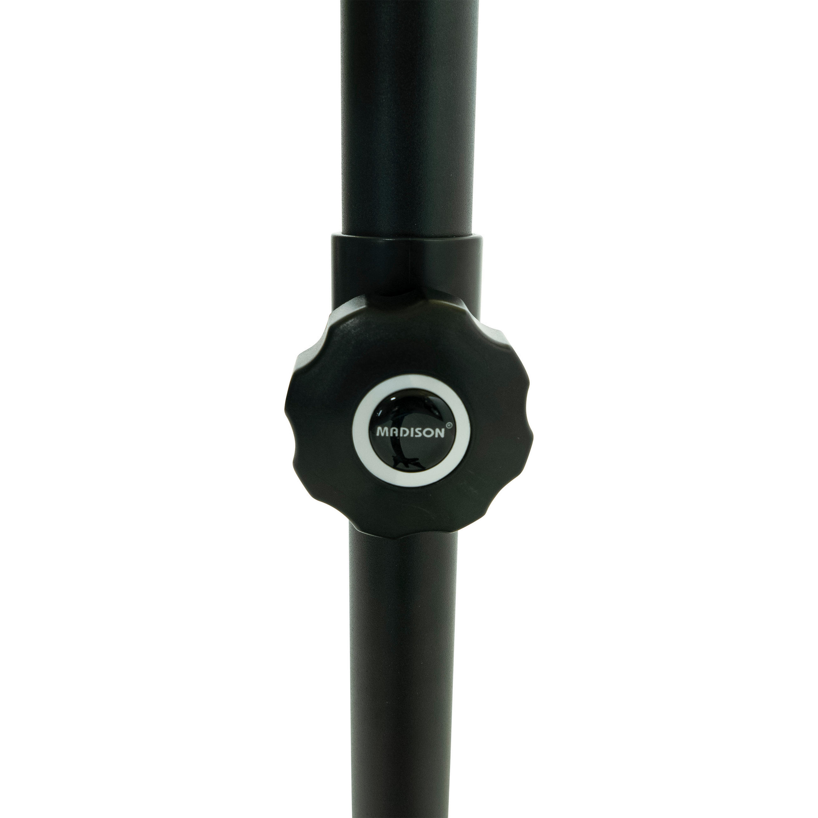 Thumbnail - Sonnenschirm, Schwarz, Taupe, Textil, 300x300 cm, höhenverstellbar, Knickgelenk, regenabweisend, rostfrei, stabile Streb...