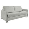 SCHLAFSOFA in Textil Hellgrau  - Chromfarben/Hellgrau, Design, Textil/Metall (185/84/100cm) - Bali