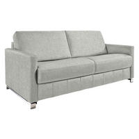 SCHLAFSOFA in Textil Hellgrau  - Chromfarben/Hellgrau, Design, Textil/Metall (185/84/100cm) - Bali