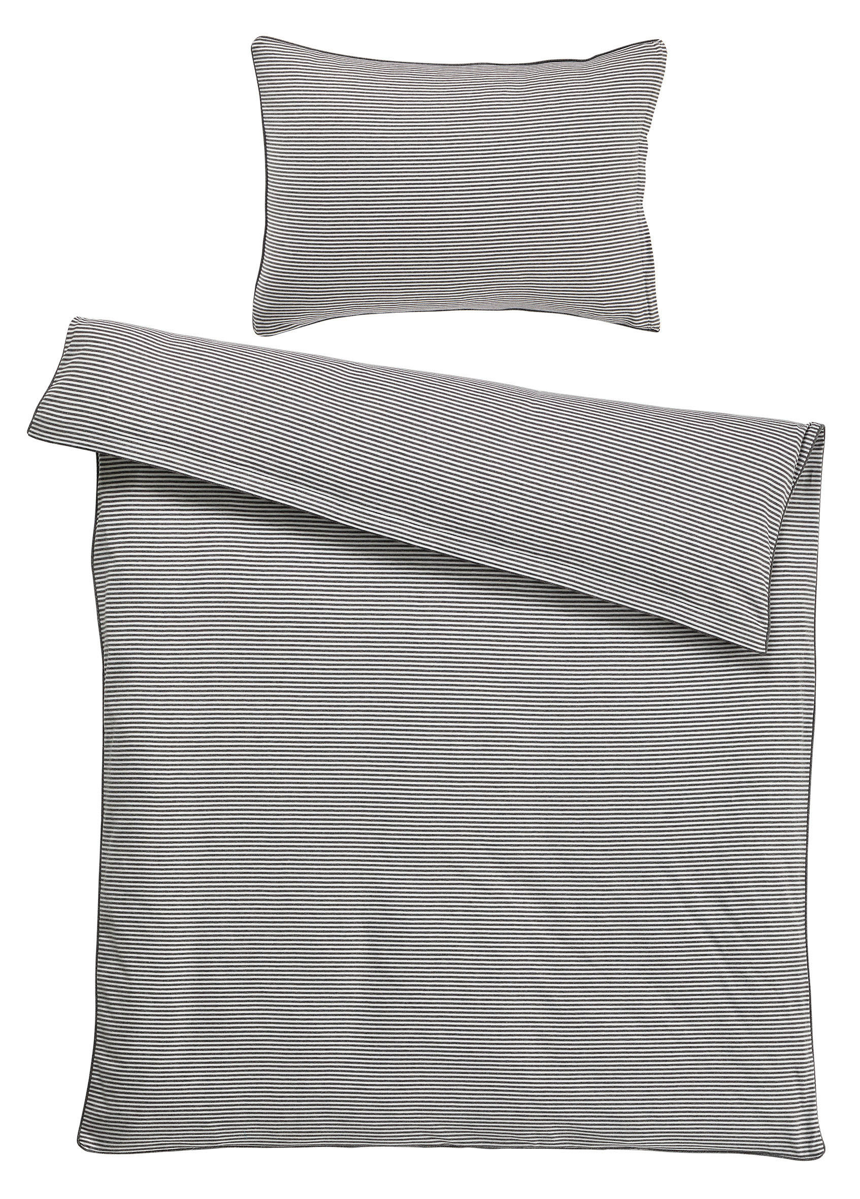 BETTWÄSCHESET Jersey 160/210 cm  50 cm/70 cm  - Anthrazit, Basics, Textil (160/210cm) - Novel