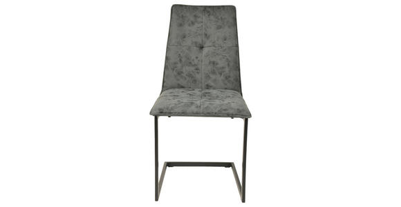 SCHWINGSTUHL in Metall, Textil Greige, Schwarz - Greige/Schwarz, Design, Textil/Metall (48/90/57cm) - Hom`in