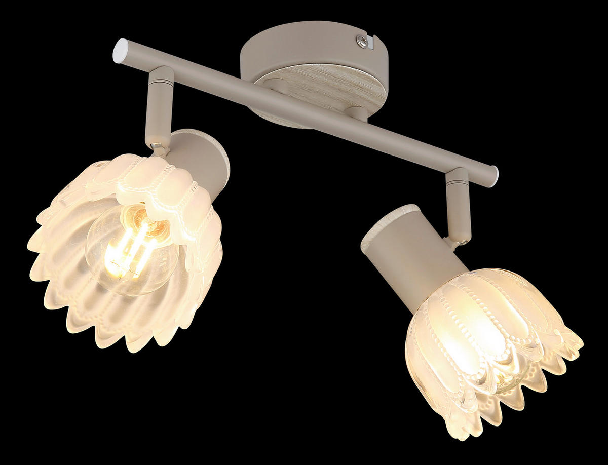 STRAHLER 25/9/15,5 cm   - Sandfarben, KONVENTIONELL, Glas/Metall (25/9/15,5cm) - Globo