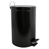 TRETEIMER STEEL 12 L  - Schwarz, Basics, Kunststoff/Metall (25.1/39.4/25.1cm) - Spirella