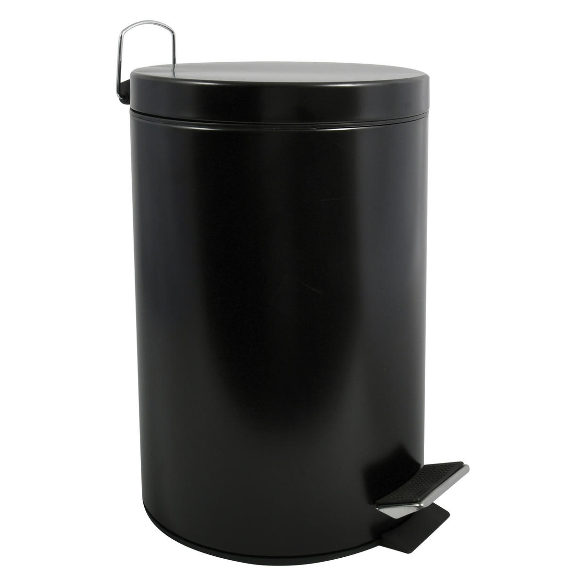 TRETEIMER STEEL 12 L  - Schwarz, Basics, Kunststoff/Metall (25.1/39.4/25.1cm) - Spirella