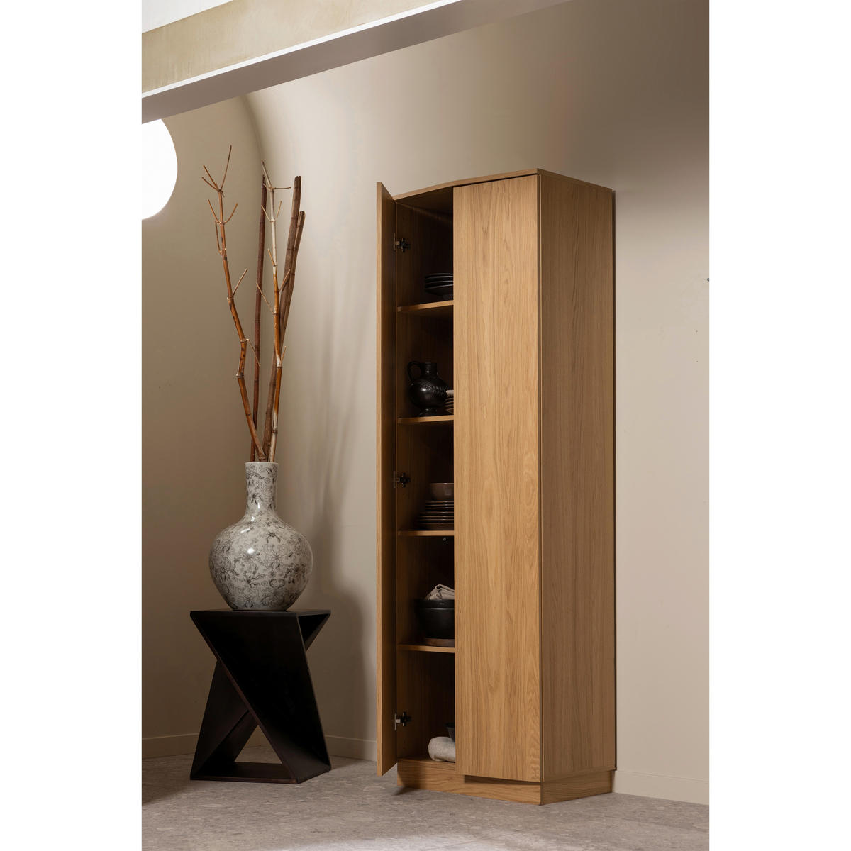 MEHRZWECKSCHRANK 67/210/46 cm  in Eichefarben  - Eichefarben, Design, Holz (67/210/46cm) - Livetastic
