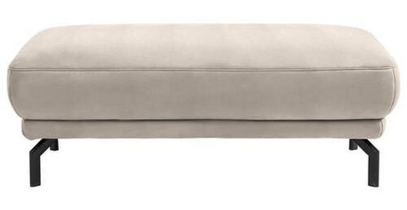 HOCKER in Textil Creme - Creme/Schwarz, Design, Textil/Metall (127/46/72cm) - Dieter Knoll