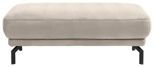HOCKER in Textil Creme  - Creme/Schwarz, Design, Textil/Metall (127/46/72cm) - Dieter Knoll