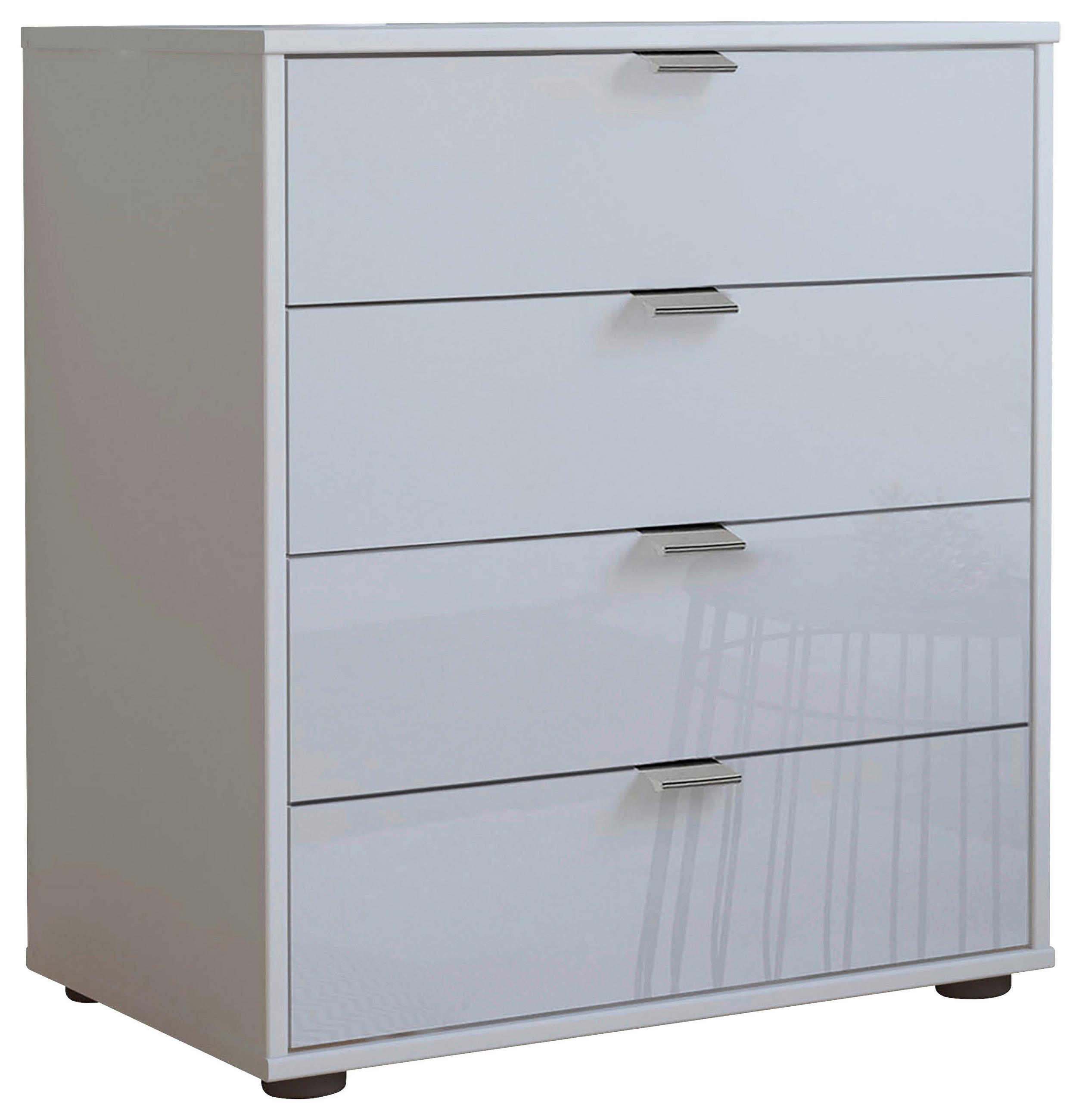 KOMÓD 60/70/43 cm  - krómszínű/fekete, Konventionell, faalapú anyag/üveg (60/70/43cm) - Dieter Knoll
