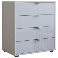 KOMÓD 60/70/43 cm  - krómszínű/fekete, Konventionell, faalapú anyag/üveg (60/70/43cm) - Dieter Knoll