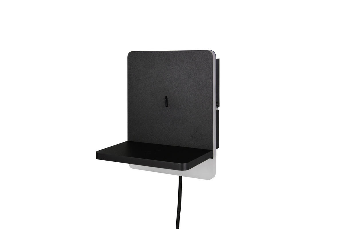 APLICĂ DE PERETE CU LED - negru, Basics, metal (20/16/14cm)