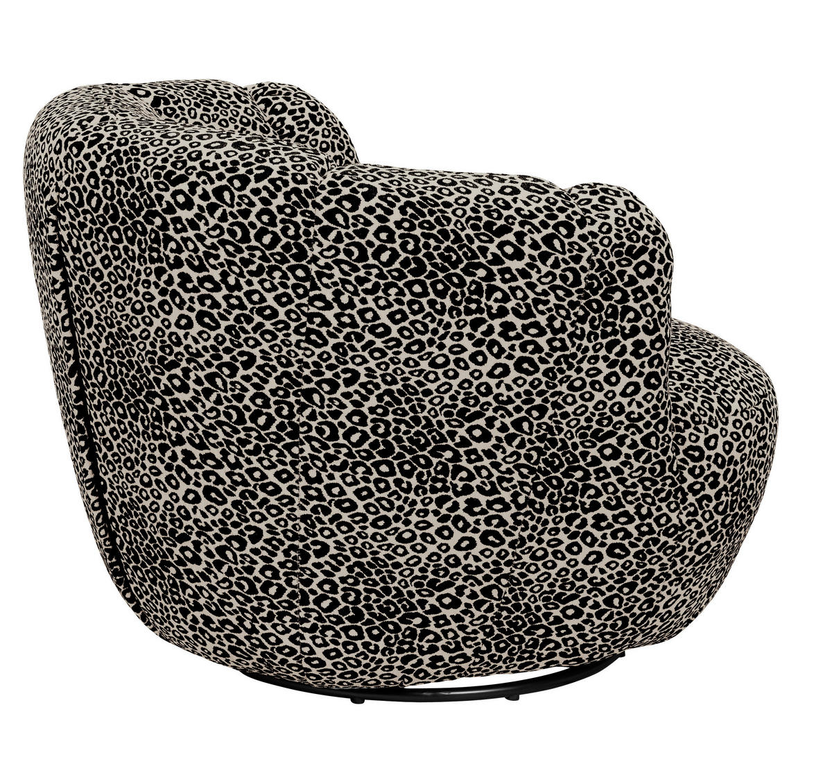 SESSEL Jacquard, Webstoff Braun, Schwarz  - Schwarz/Braun, Modern, Textil/Metall (101/69/107cm) - MID.YOU
