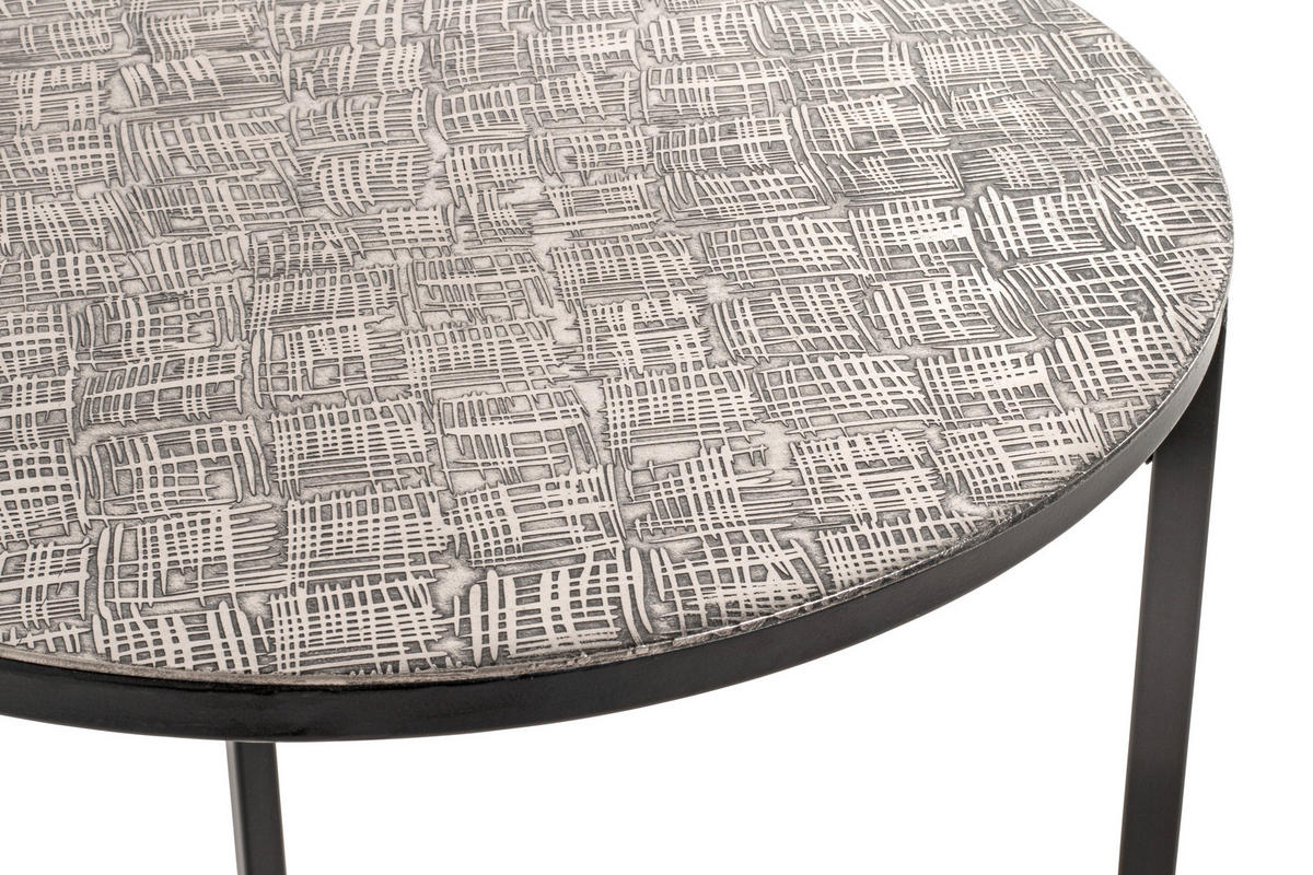 ODKLÁDACÍ STOLEK, černá, barvy stříbra - černá/barvy stříbra, Moderní, kov (46/46/60cm)