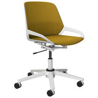 DREHSTUHL  in Gelb, Weiss  - Weiss/Gelb, Design, Kunststoff/Textil (70/68/40cm) - Aeris