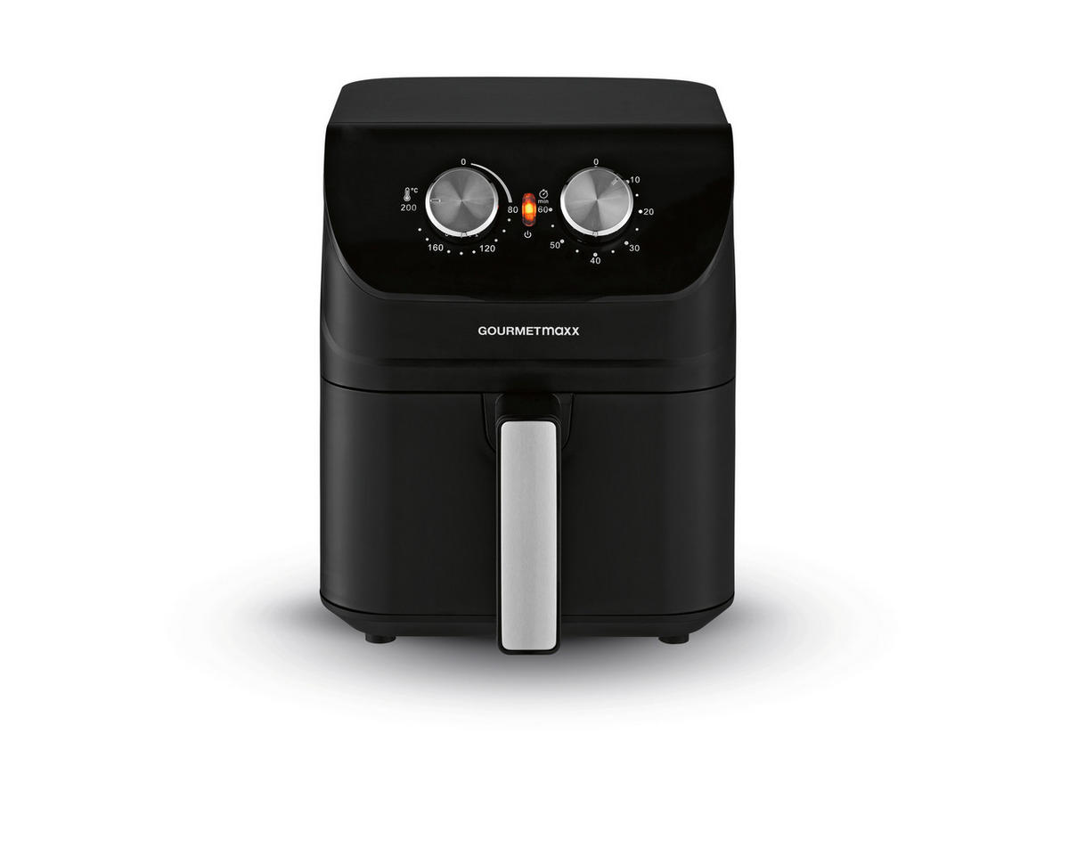 HEIßLUFTFRITTEUSE GOURMETmaxx 4 L  - Schwarz, Basics, Kunststoff (24/35/30cm) - GOURMETMAXX