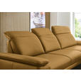 ECKSOFA in Echtleder Currygelb  - Currygelb/Schwarz, Design, Leder/Metall (332/193cm) - Dieter Knoll