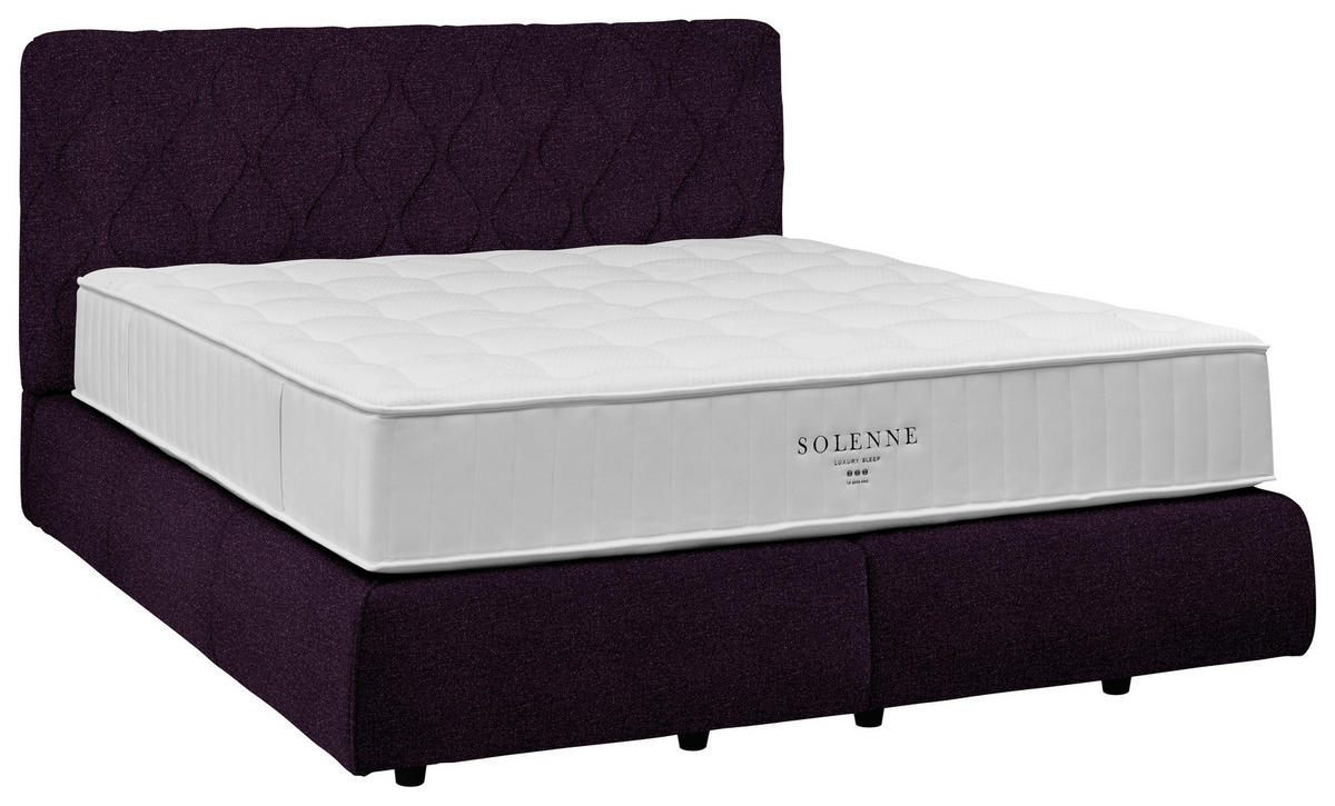 BOXSPRINGBETT 160/200 cm  in Violett  - Violett/Schwarz, Design, Kunststoff/Textil (160/200cm) - Johann Jakob