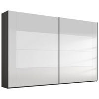 SCHWEBETÜRENSCHRANK Graphitfarben  - Graphitfarben, Design, Glas/Holzwerkstoff (316/223/68cm) - Xora
