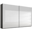 SCHWEBETÜRENSCHRANK 316/223/68 cm 2-türig Graphitfarben  - Graphitfarben, Design, Glas/Holzwerkstoff (316/223/68cm) - Xora