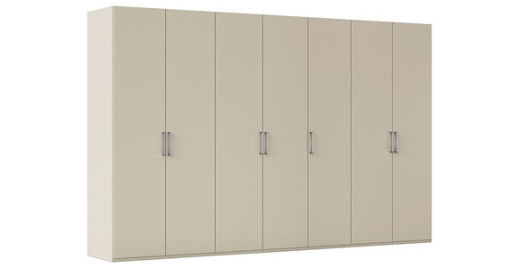 DREHTÜRENSCHRANK 350/235/60 cm,  in Champagner, 7-türig  - Edelstahlfarben/Champagner, Basics, Holzwerkstoff/Metall (350/235/60cm) - Novel