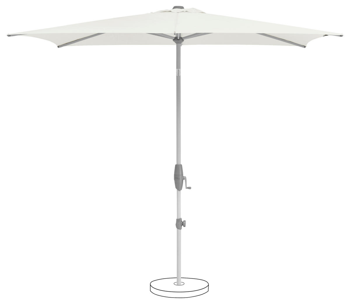 SONNENSCHIRM Naturfarben  - Silberfarben/Naturfarben, KONVENTIONELL, Textil/Metall (250/200cm) - Suncomfort by Glatz