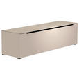 LOWBOARD Schwarz, Sandfarben  160/43/45 cm  - Sandfarben/Schwarz, Design, Glas/Holzwerkstoff (160/43/45cm) - Moderano