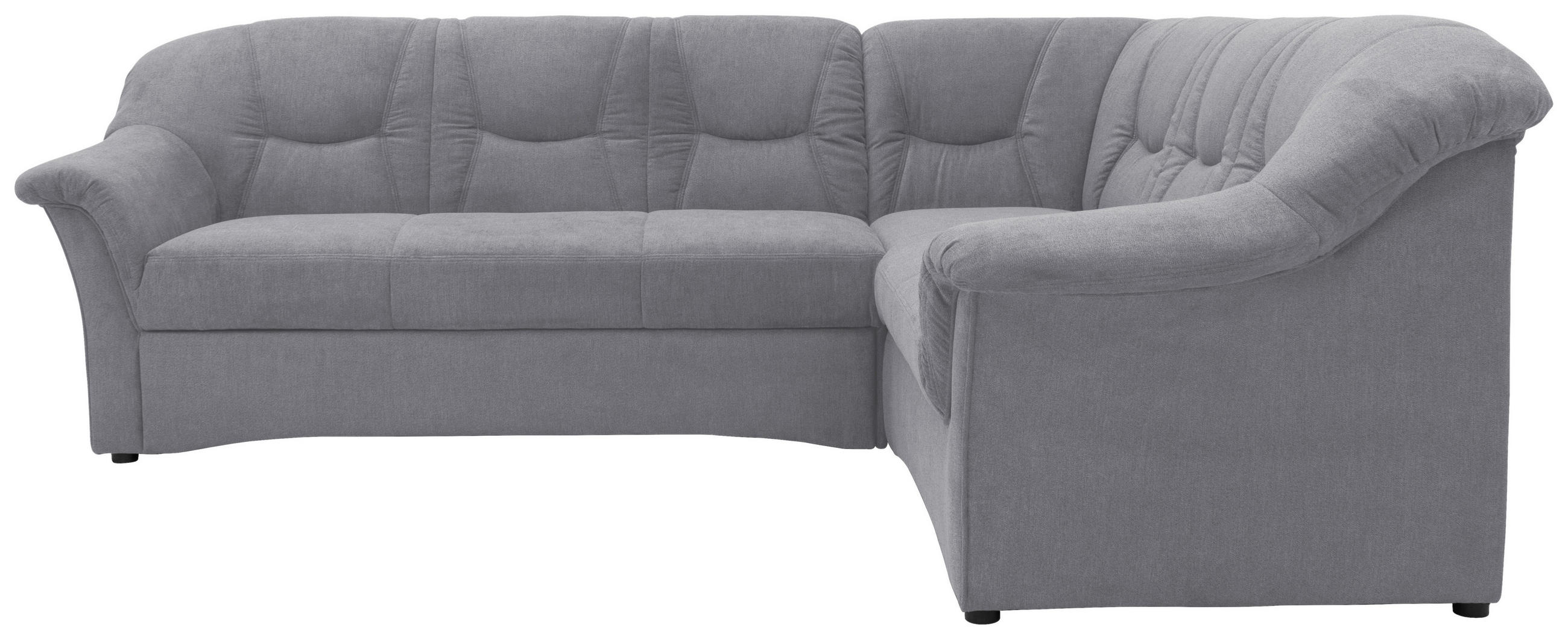 ECKSOFA Dunkelgrau Mikrofaser  - Dunkelgrau/Schwarz, KONVENTIONELL, Kunststoff/Textil (240/190cm) - MID.YOU