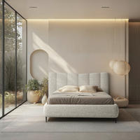 ČALOUNĚNÁ POSTEL, 180/200 cm, přírodní barvy - přírodní barvy, Moderní, kov/dřevo (180/200cm) - MID.YOU