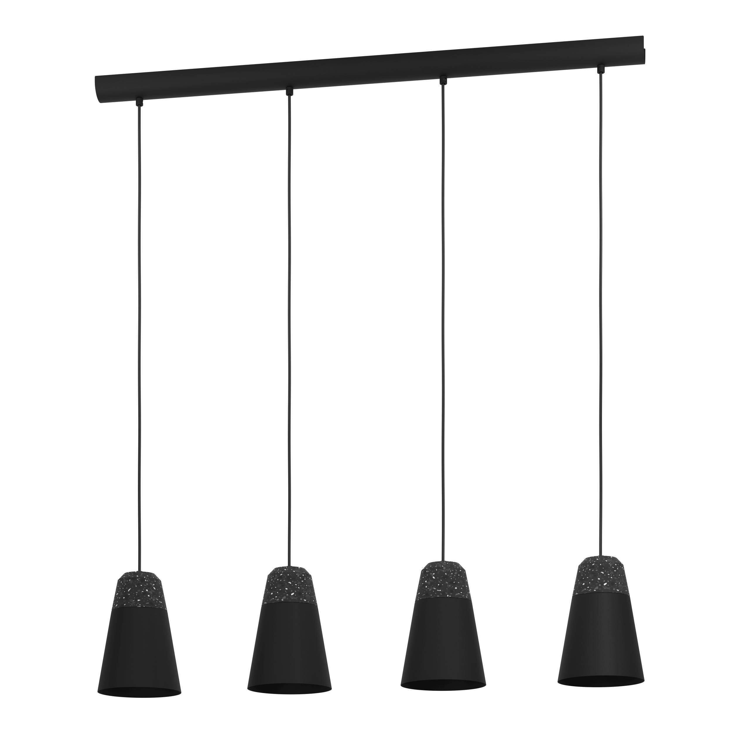 HÄNGELEUCHTE 97,5/15/110 cm  - Schwarz/Weiß, Design, Stein/Metall (97,5/15/110cm) - Eglo