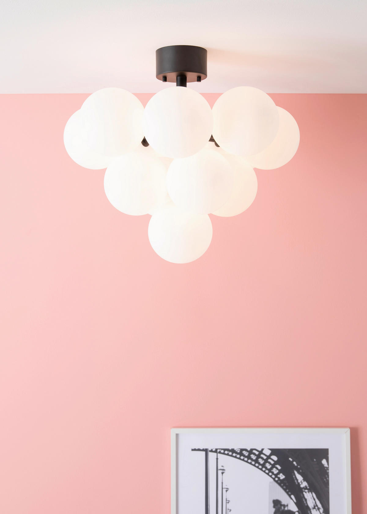 HÄNGELEUCHTE 56/51 cm   - Schwarz/Weiß, Basics, Glas/Metall (56/51cm) - Markslöjd