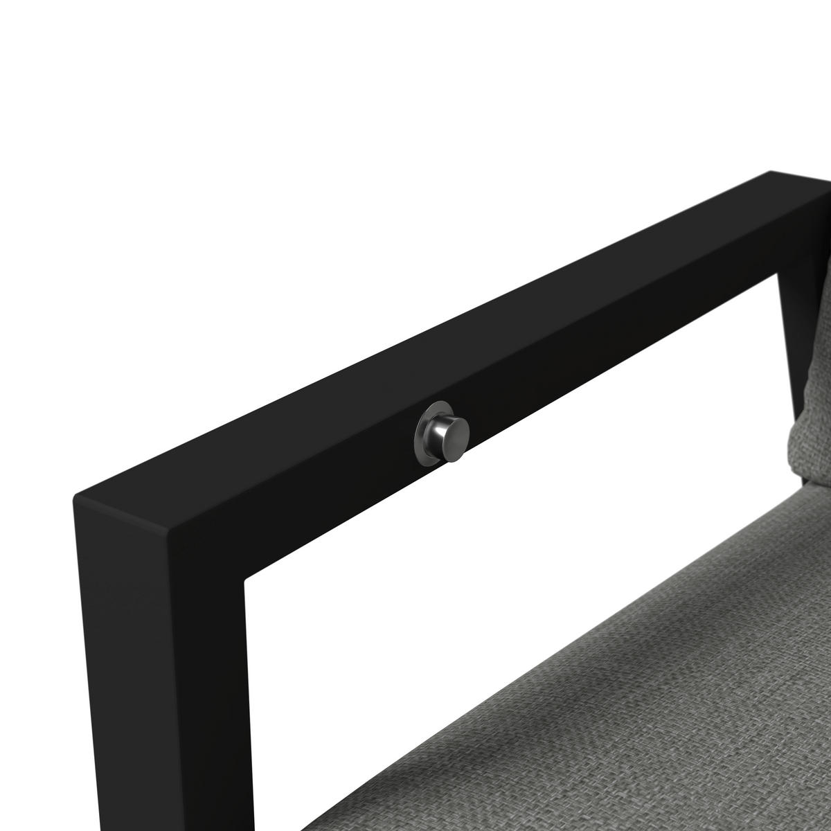 3-SITZER-BANK 196/97/87 cm  in Anthrazit, Grau  - Anthrazit/Grau, Design, Textil/Metall (196/97/87cm) - Amatio