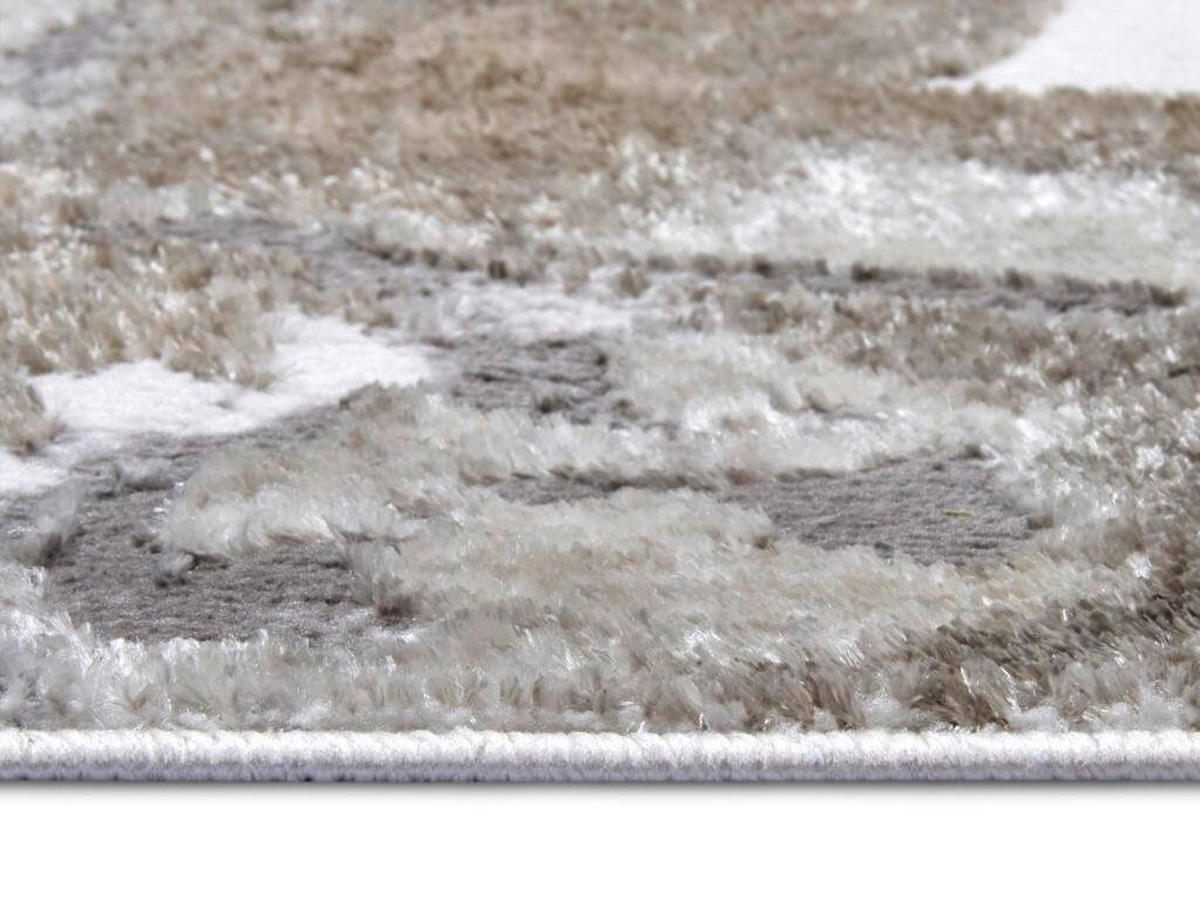VINTAGE-TEPPICH 57/90 cm Shine Greige, Taupe, Weiß  - Taupe/Greige, Design, Kunststoff (57/90cm) - Hanse Home