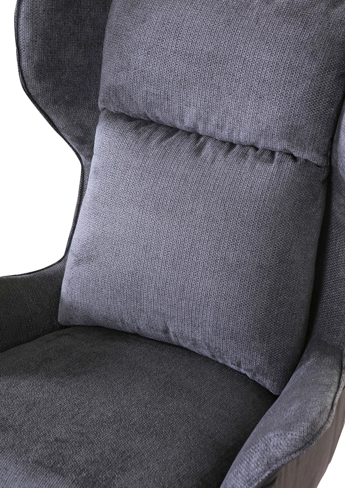 ÖRONLAPPSFÅTÖLJ i flatväv grå, mörkgrå  - mörkgrå/svart, Design, metall/textil (83/106/89cm)