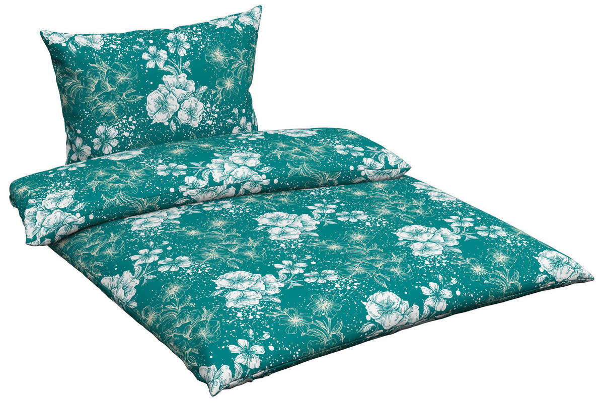 POSTEĽNÁ BIELIZEŇ, renforcé, zelená, 140/200 cm - zelená, Konventionell, textil (140/200cm) - Esposa