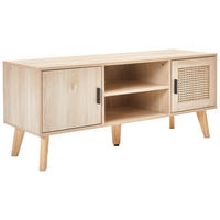 NÍZKA KOMODA, borovica, ratan, prírodná farba, 120/50/40 cm - prírodná farba, Modern, drevo/kompozitné drevo (120/50/40cm) - PBJ