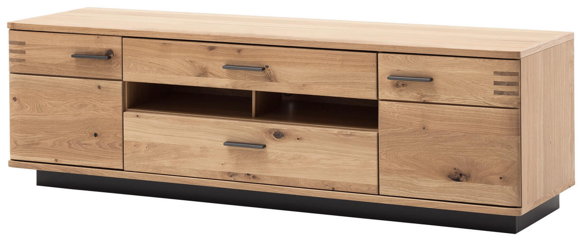 TV-ELEMENT  180/56/50 cm 2 Schublade(n)  - Eichefarben/Anthrazit, Design, Holz/Holzwerkstoff (180/56/50cm) - Livetastic
