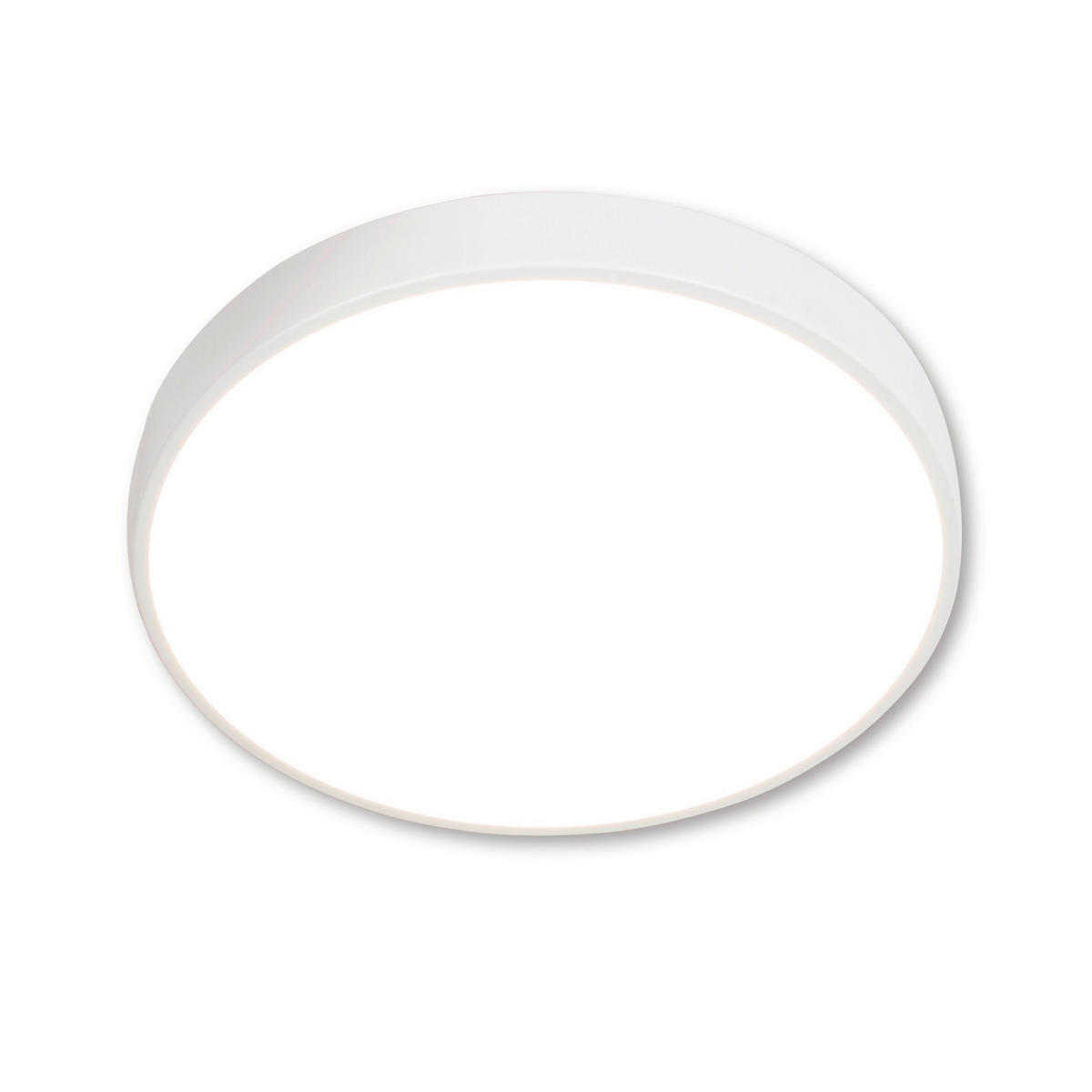 STROPNÉ LED SVIETIDLO, 40/40/5 cm - biela, Basics, kov/plast (40/40/5cm)