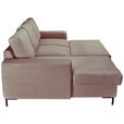 ECKSOFA Taupe Cord  - Taupe/Schwarz, KONVENTIONELL, Textil/Metall (150/240cm) - Carryhome