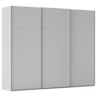 SCHWEBETÜRENSCHRANK 301/223/68 cm 3-türig Grau  - Alufarben/Grau, KONVENTIONELL, Holzwerkstoff/Metall (301/223/68cm) - Novel
